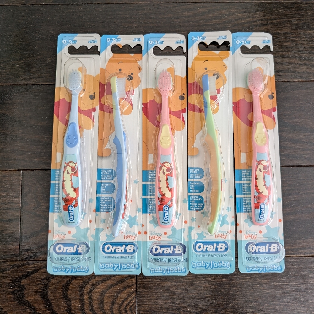 NWT Oral-B Kids Stage 1 Toothbrush (Set of 5), Disney, Tigger Winnie the Pooh